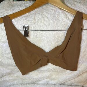 Danskin Brown Ribbed Intimates Top XL